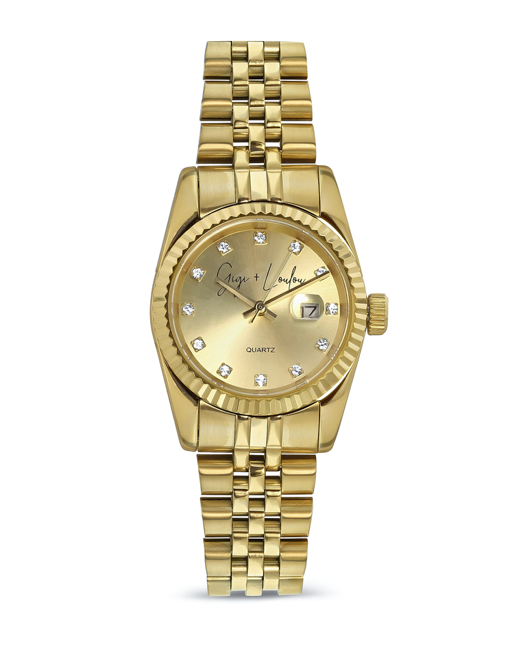 SALE - Gigi + Loulou Luxury Watch in Gold & Gold