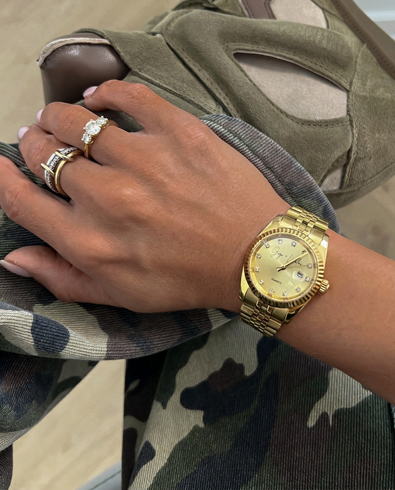 SALE - Gigi + Loulou Luxury Watch in Gold & Gold