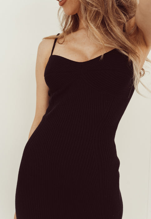 PRESLEY - Knit Cami Dress in Black