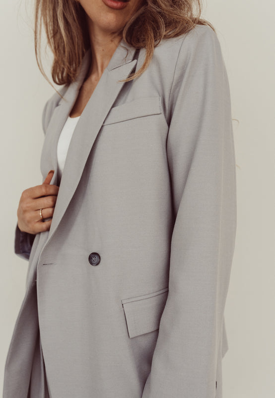 BRYNNE - Blazer + Pantalon Suit in Light Grey
