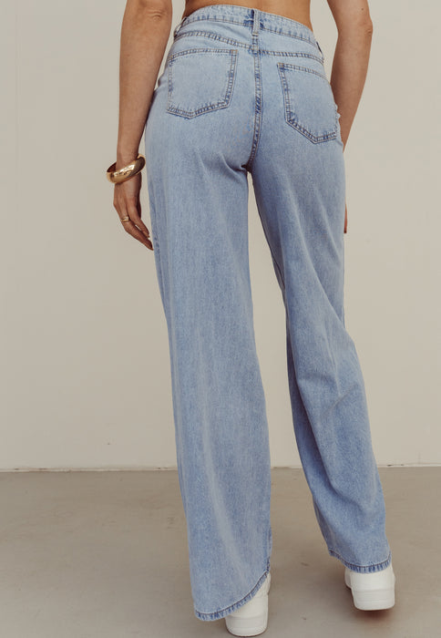 VALLEY - Oversized Jeans in Blue