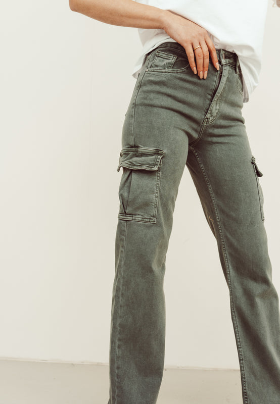 BLAKE - Cargo Jeans in Khaki