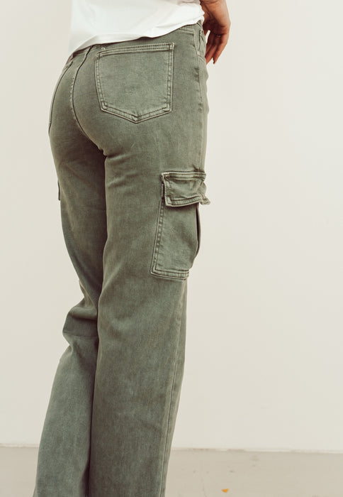 BLAKE - Cargo Jeans in Khaki
