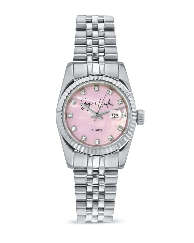 SALE - Gigi + Loulou Luxury Watch in Pink Pearl