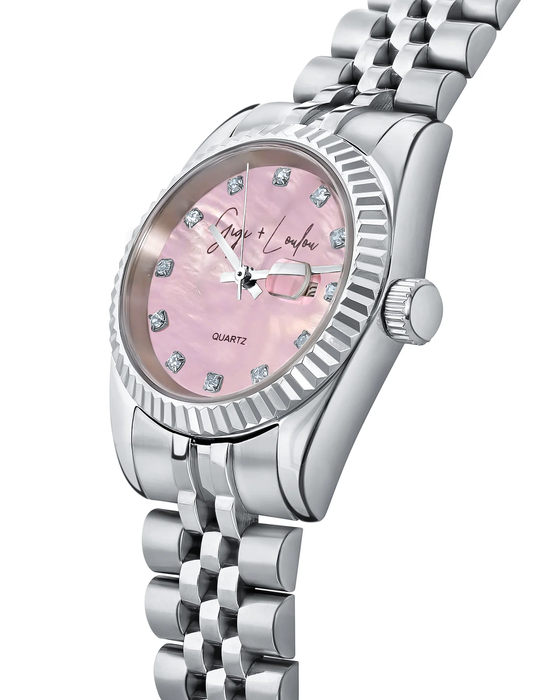 SALE - Gigi + Loulou Luxury Watch in Pink Pearl