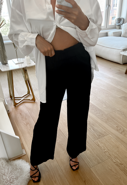 SALE - JILL Linnen Pantalon in Black