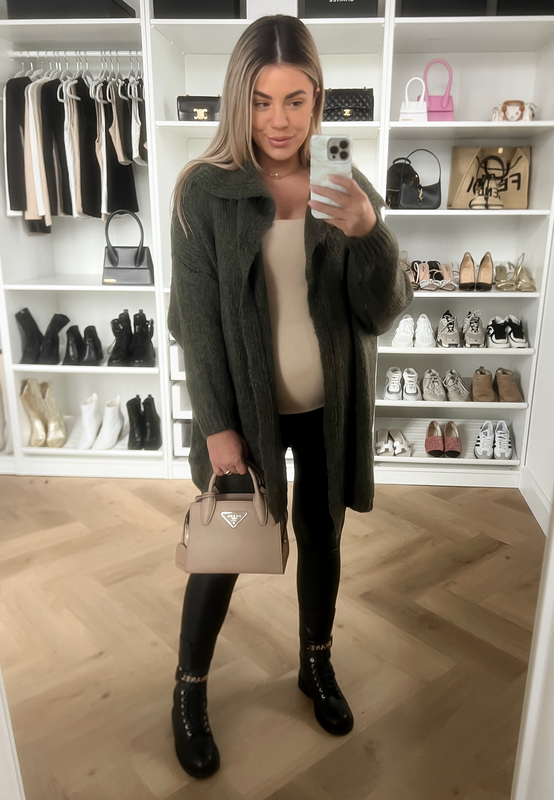 FENDER - Waterfall Cardigan in Army Green