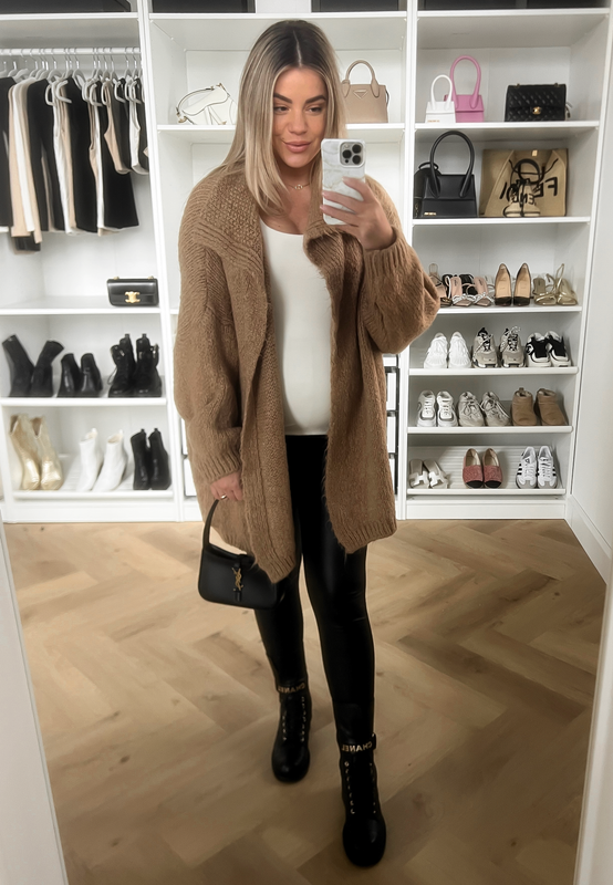 FENDER - Waterfall Cardigan in Camel