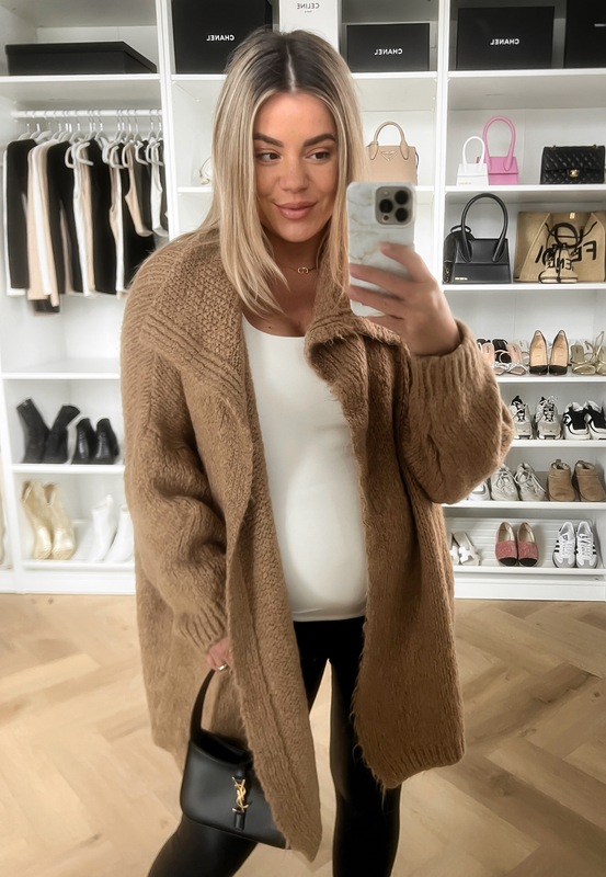 FENDER - Waterfall Cardigan in Camel