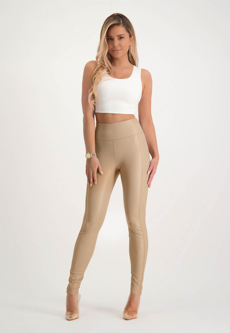 XOXO Yv. - Luxury Sculpting Crop Top in Ecru