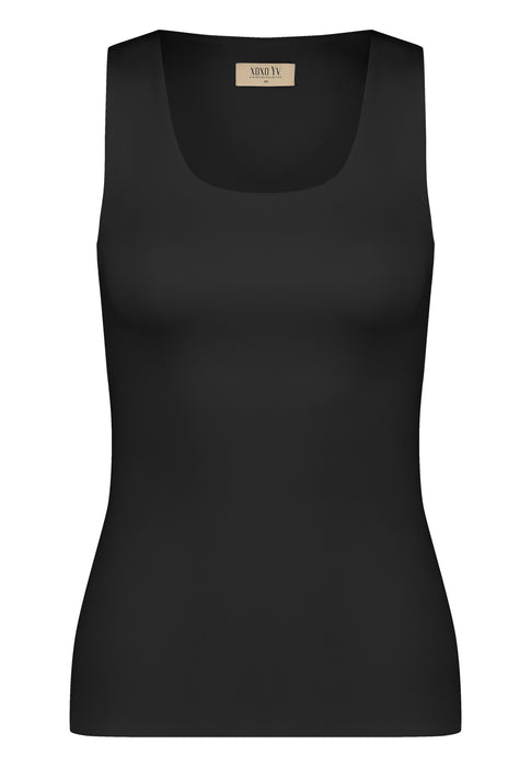 XOXO Yv. - Luxury Sculpting Tank Top in Black