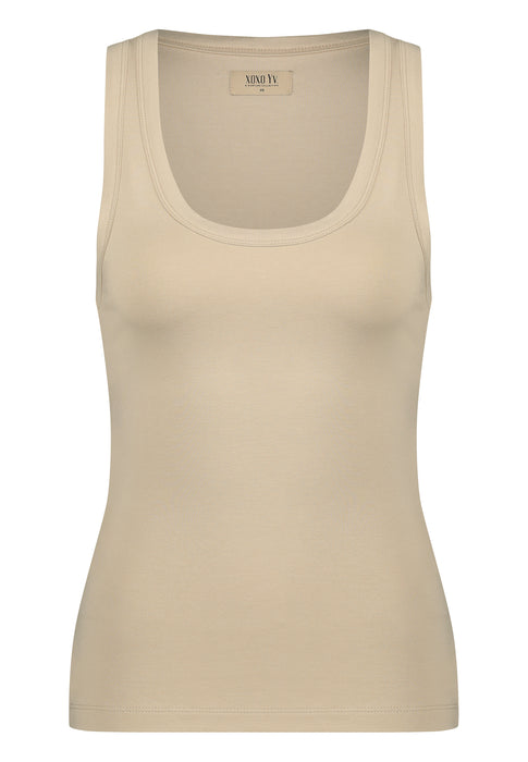 XOXO Yv. Soft Skin Tank Top in Beige