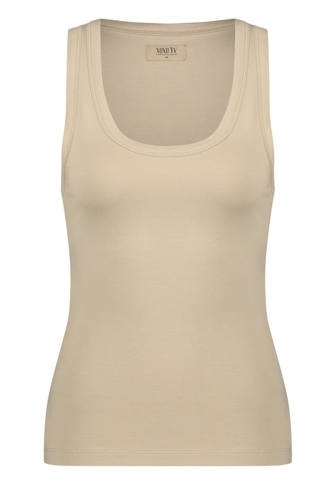 XOXO Yv. Soft Skin Tank Top in Beige