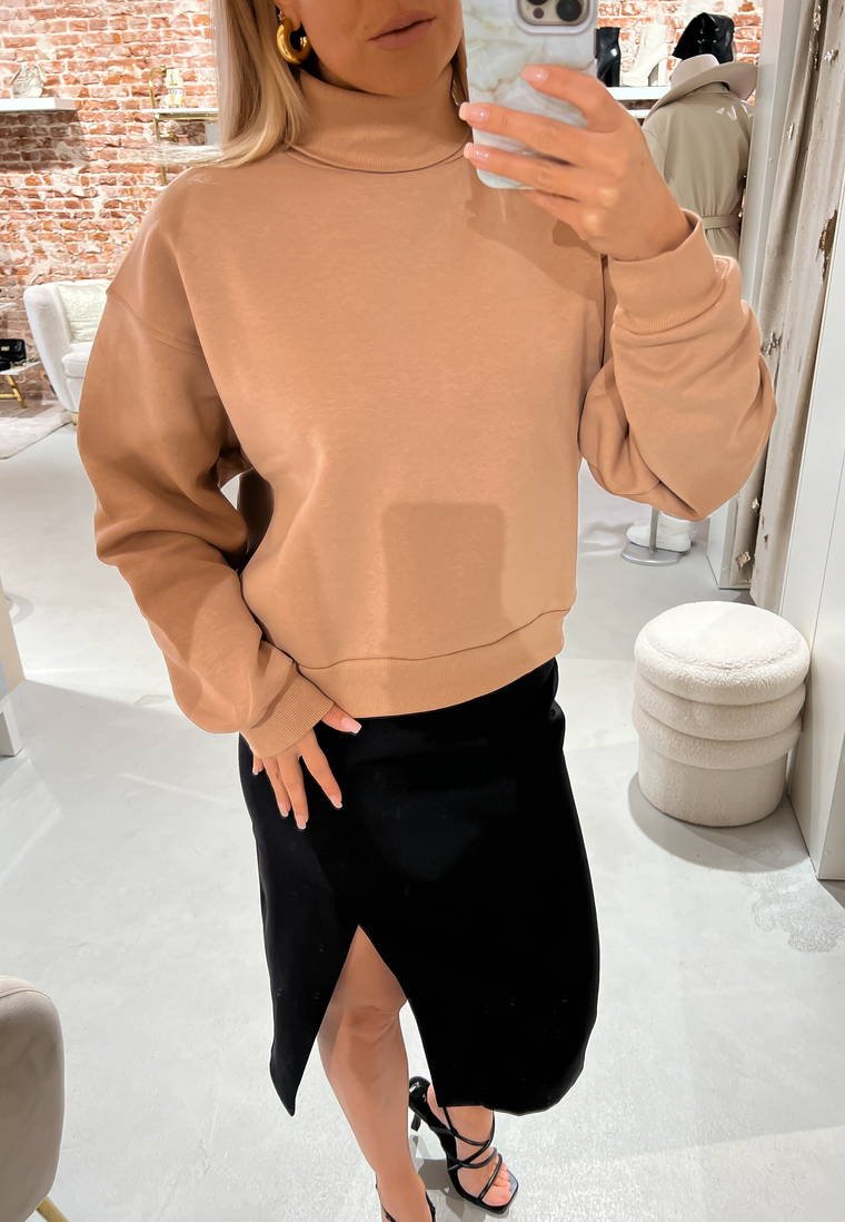 AUDREY - Turtleneck Sweater in Beige